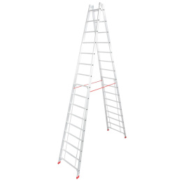 Aluminiowa drabina dwustronna ze szczeblami 2x16 Krause 801746